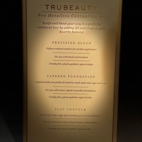 TruBeauty pro metallic makeup brushes - Picture 5 of 5